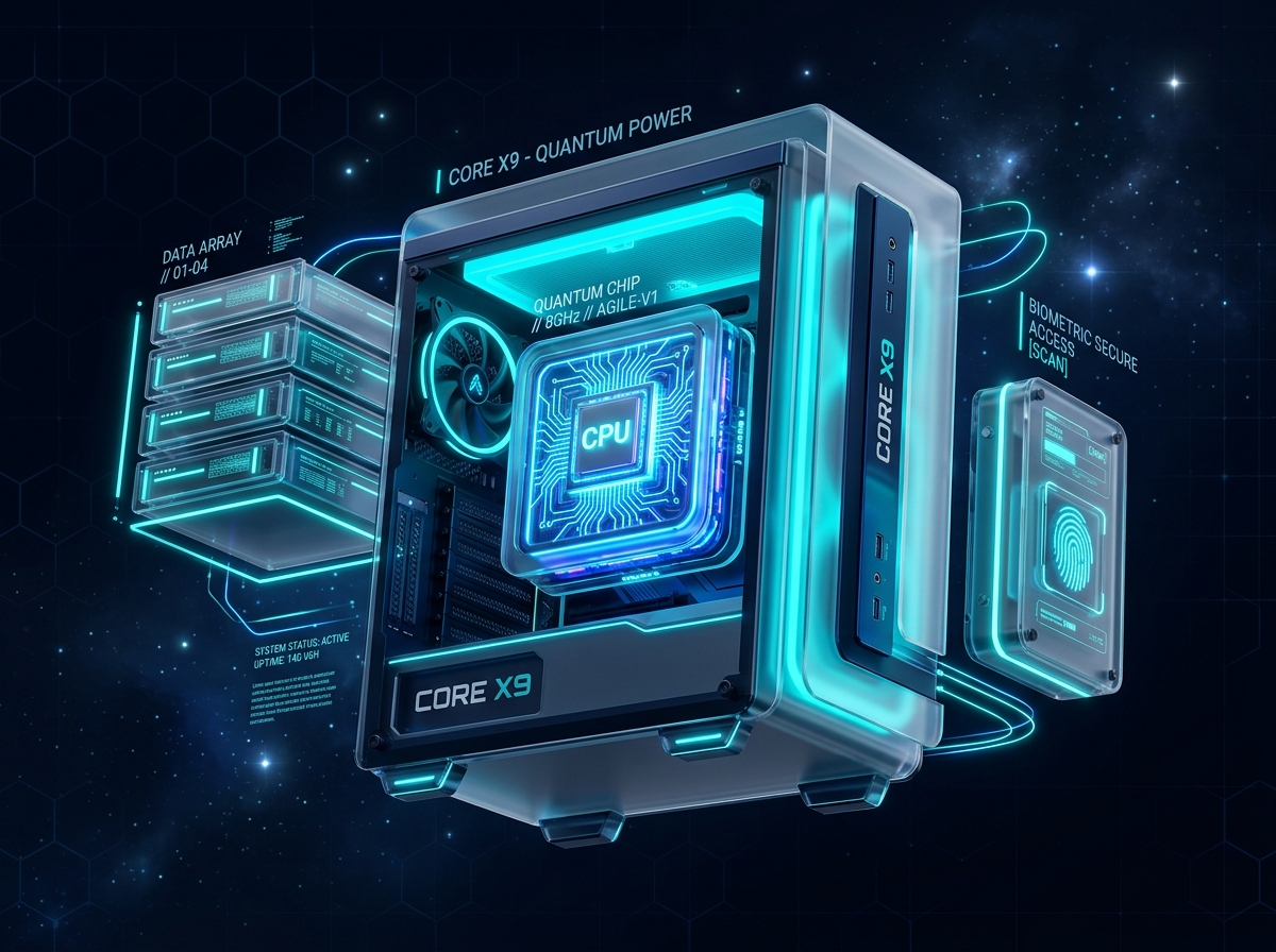 High Tech PCs, CPUs and Server Hardware Visual